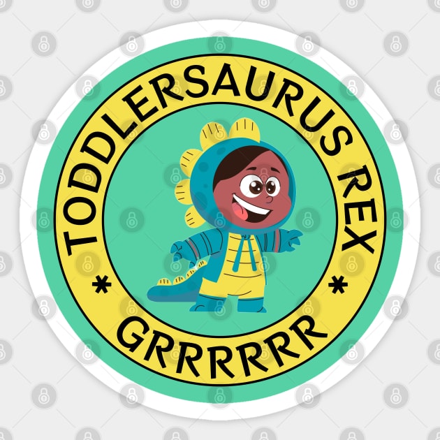 Kids Toddler Saurus Rex Toddlersaurus T-Rex Lover Gift Boy Girl Sticker by Felipe G Studio